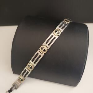 Sabona Men's Cross Bracelet Stainless Steel Black Cable Magnetic Original‎ Box
